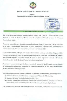Edital ISCISA 2026