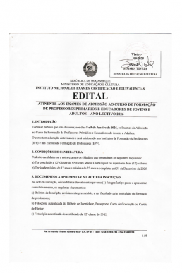 EDITAL Formação de Professores - 2026